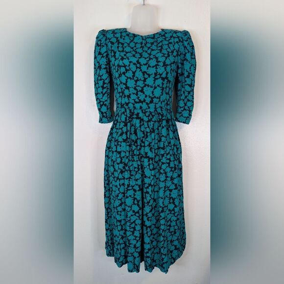 VTG Lanz Petite Whimsigoth Dark Academia Witchy Romantic Hyper Feminine Dress 2 - Picture 1 of 9